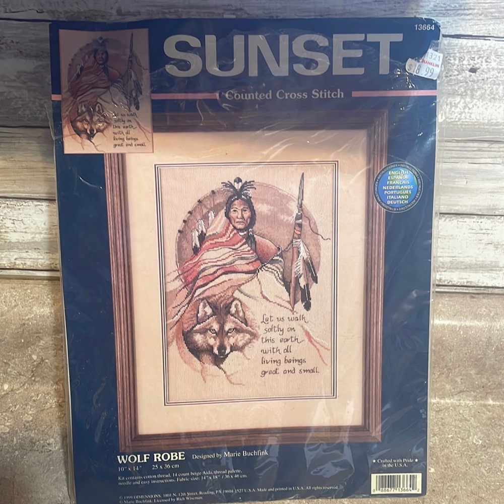 Counted Cross Stitch Wolf Robe